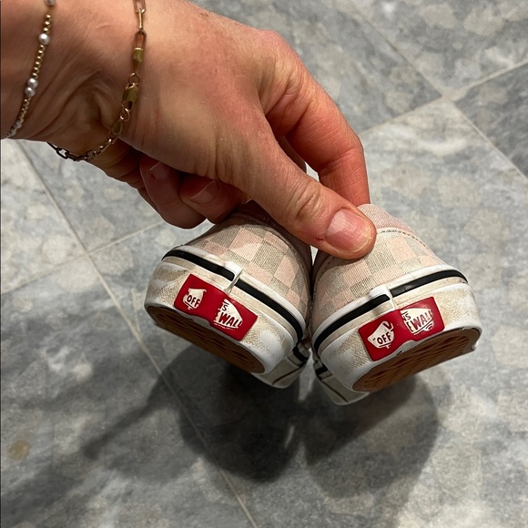 Vans Kids Pink Checkered Slip-On Sneakers - Picture 5 of 7